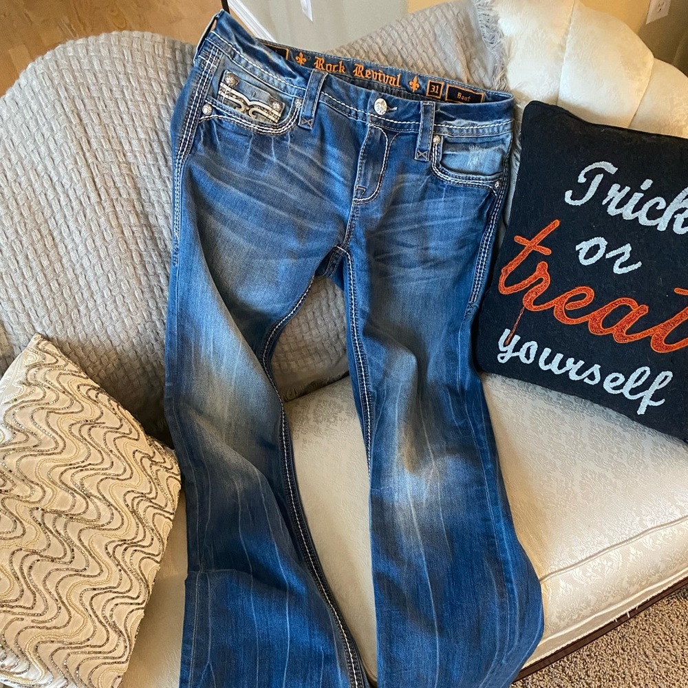 Rock Revival boot cut jeans size 31, “Cai”